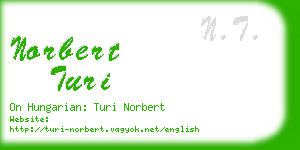 norbert turi business card